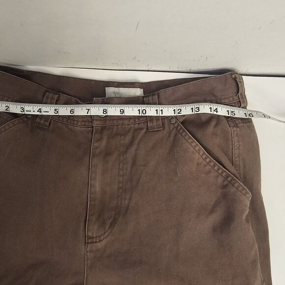 Mens Urban Outfitters Standard Cloth Cargo Pants Sz Medium Brown Flare Y2K R331 - Picture 8 of 12